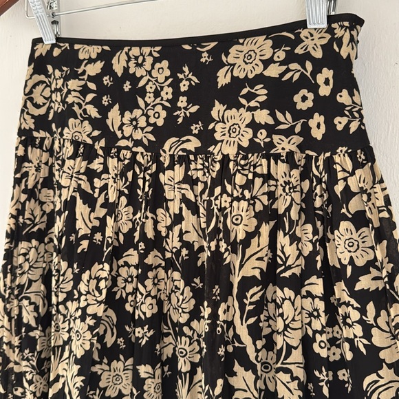 Jones New York Midi Skirt Women’s Small Petite PS Floral Pleated Cotton - Picture 5 of 9